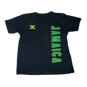 Jamaica Authentic Gear T-Shirt Raw Edge Raised Letters Original Brand